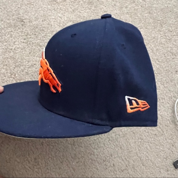 New Era Denver Broncos 59FIFTY Adjustable Navy Hat Embroidered Bronco - Picture 3 of 8